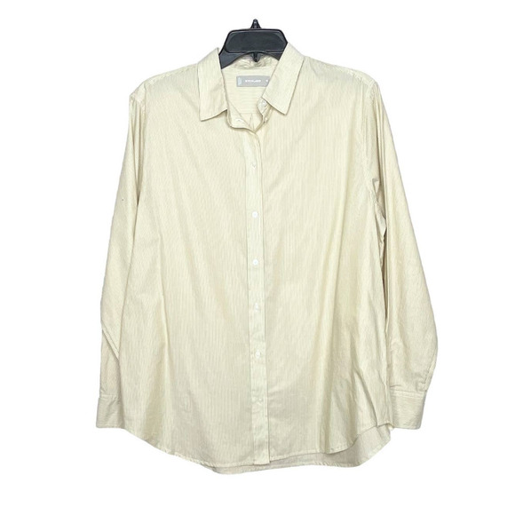 Everlane Women's 100% Cotton Striped Button Down Shirt Size 12 - Picture 1 of 6